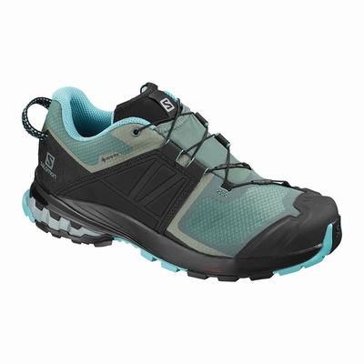 Salomon XA WILD GORE-TEX - Naisten Polkujuoksukengät - Vihreä/Mustat